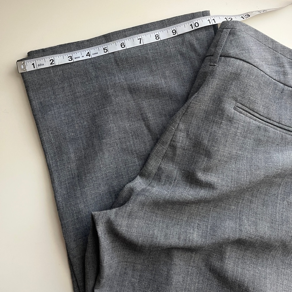 Express Chambray Linen Blend Blue-Gray Wide Leg Trousers Sz 12S - Picture 11 of 11